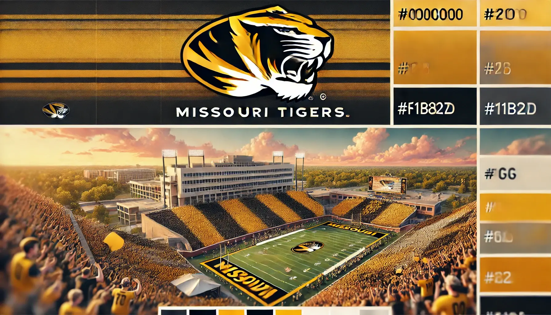 Missouri Tigers Color Codes